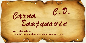 Čarna Damjanović vizit kartica